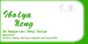 ibolya meng business card